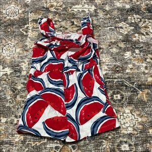 Carter's Red and Blue Patterned Romper